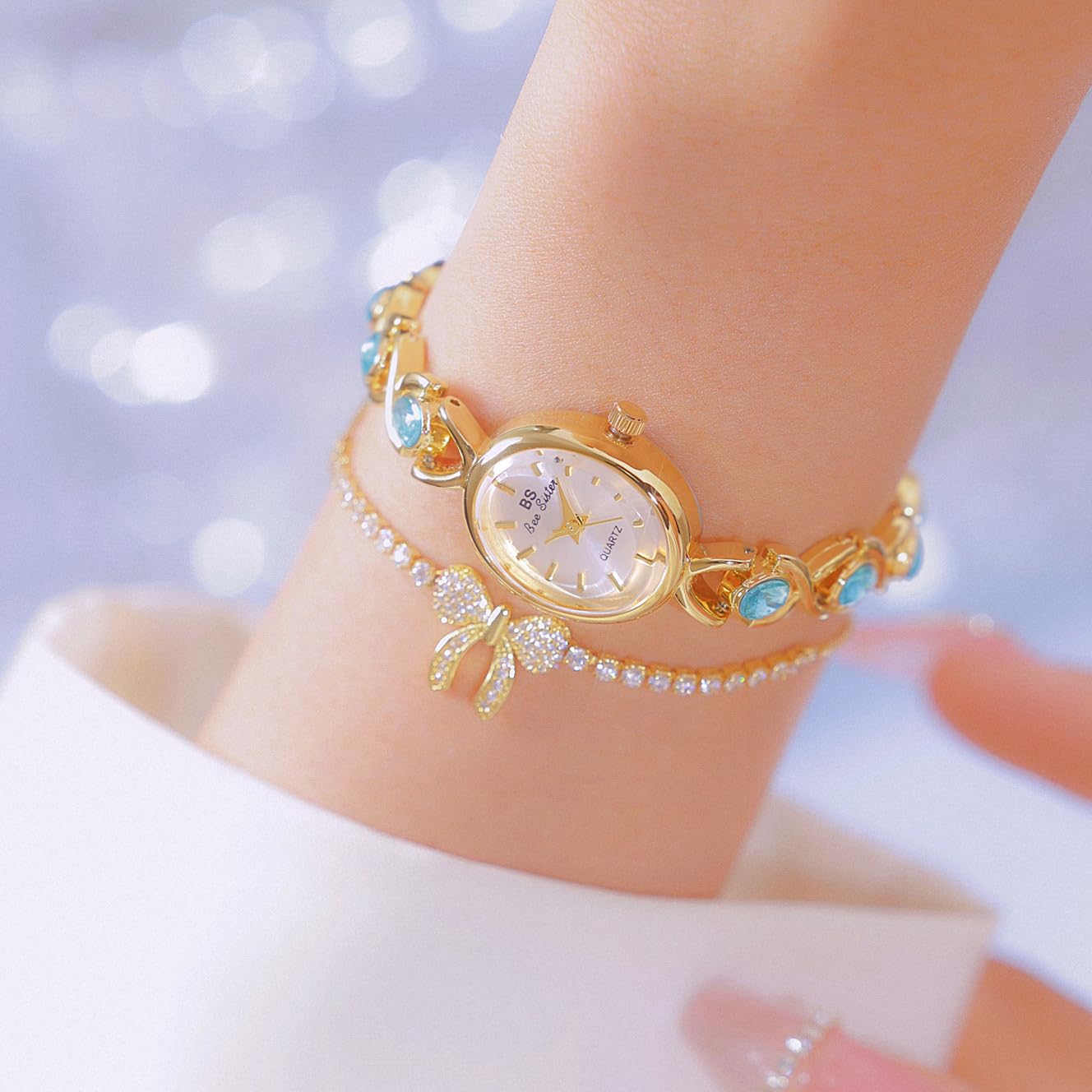 Foto 6 pulgar | Reloj Gosasa Fashion Elegante Pulsera de Perlas para Mujer - Venta Internacional