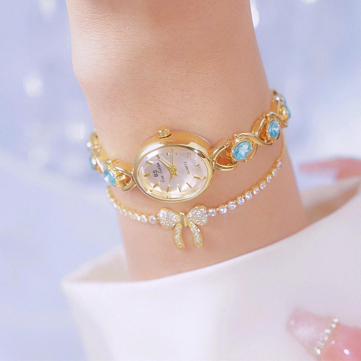 Foto 7 pulgar | Reloj Gosasa Fashion Elegante Pulsera de Perlas para Mujer - Venta Internacional