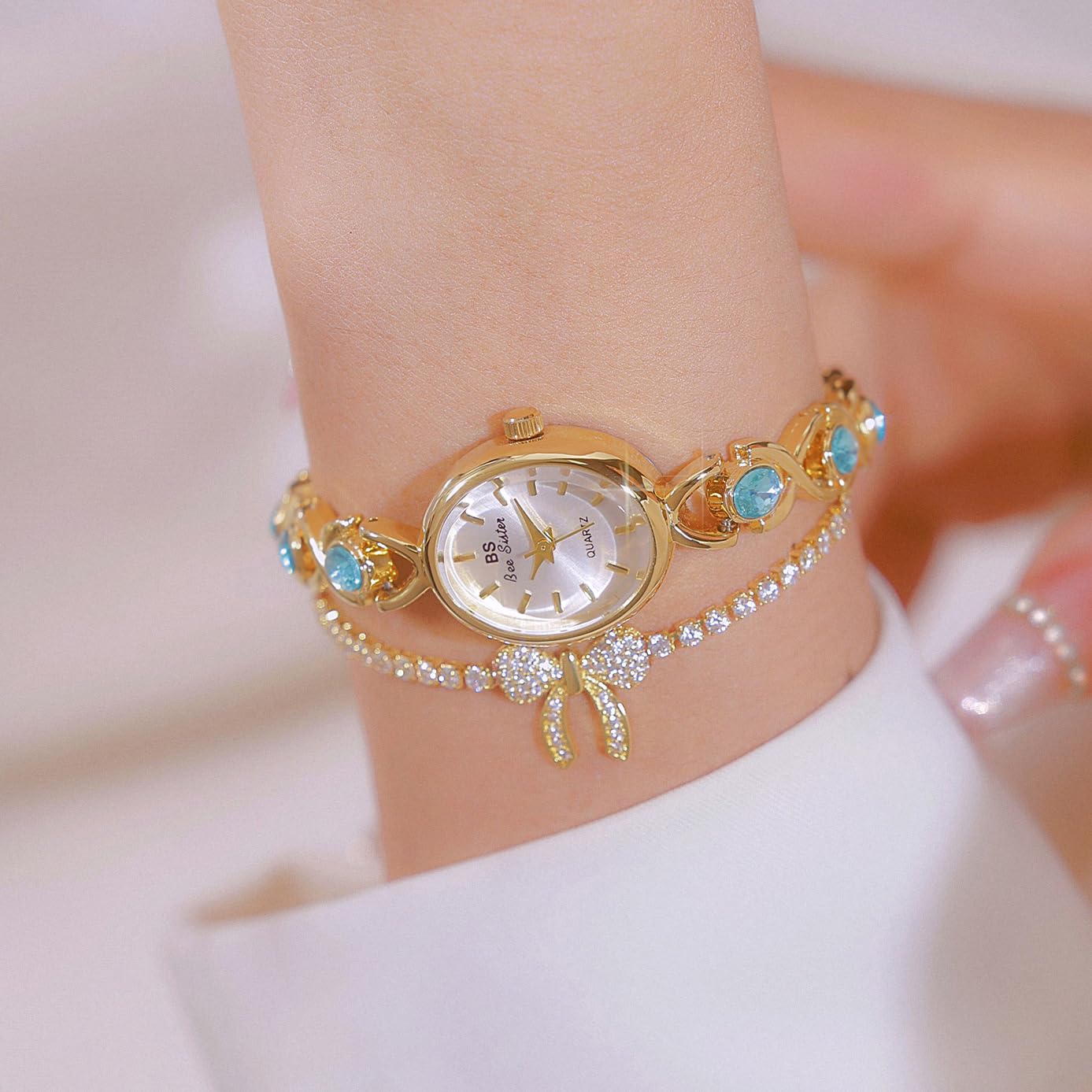 Foto 8 pulgar | Reloj Gosasa Fashion Elegante Pulsera de Perlas para Mujer - Venta Internacional