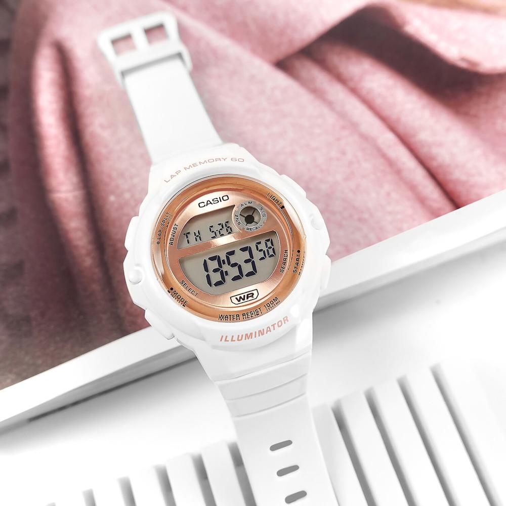 Foto 4 pulgar | Reloj Casio Lws-1200h-7a2vcf Lap Memory Illuminator-blanco