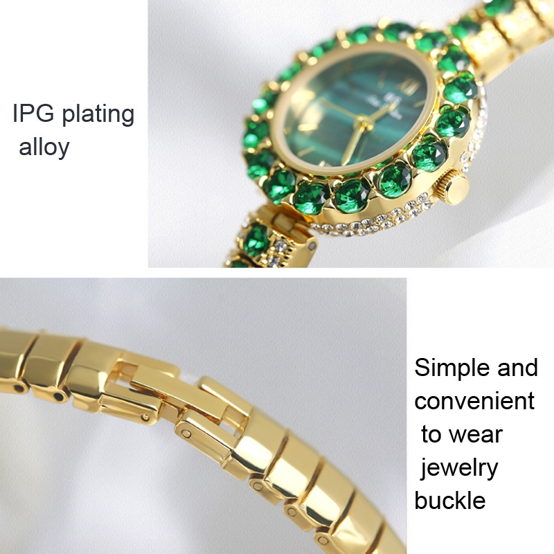 Foto 5 pulgar | Reloj Bs Bee Sister Retro Con Textura De Malaquita Verde Para Mujer - Venta Internacional.