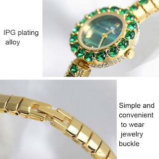 Foto 4 | Reloj Bs Bee Sister Retro Con Textura De Malaquita Verde Para Mujer - Venta Internacional.