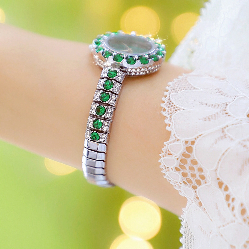 Foto 6 pulgar | Reloj Bs Bee Sister Retro Con Textura De Malaquita Verde Para Mujer - Venta Internacional.