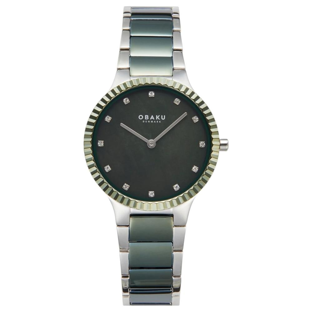 Reloj Obaku Denmark V292lxoess Linje Lille Leaf-verde