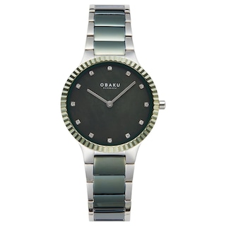 Foto 1 | Reloj Obaku Denmark V292lxoess Linje Lille Leaf-verde