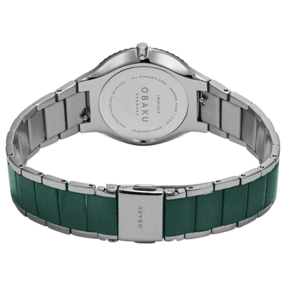 Foto 4 pulgar | Reloj Obaku Denmark V292lxoess Linje Lille Leaf-verde