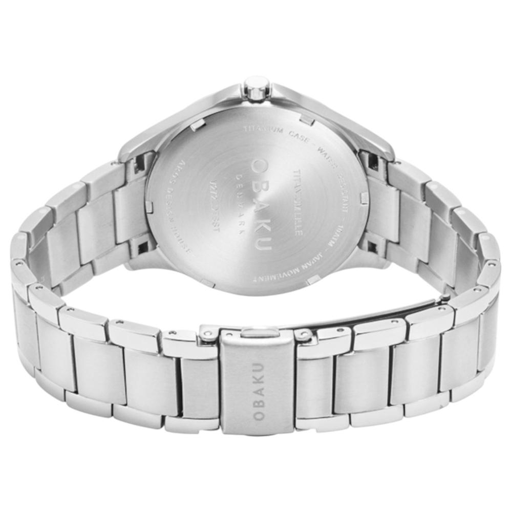 Foto 4 pulgar | Reloj Obaku Denmark V272ldtbst Titanium Lille Titanlink2-acero