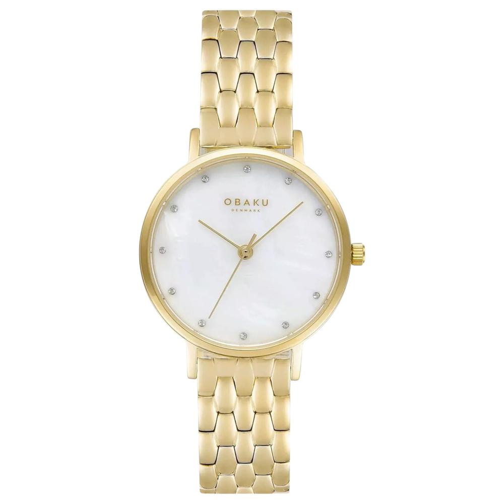 Reloj Obaku Denmark V248lxgwsg Brink Lille Perlemor-dorado