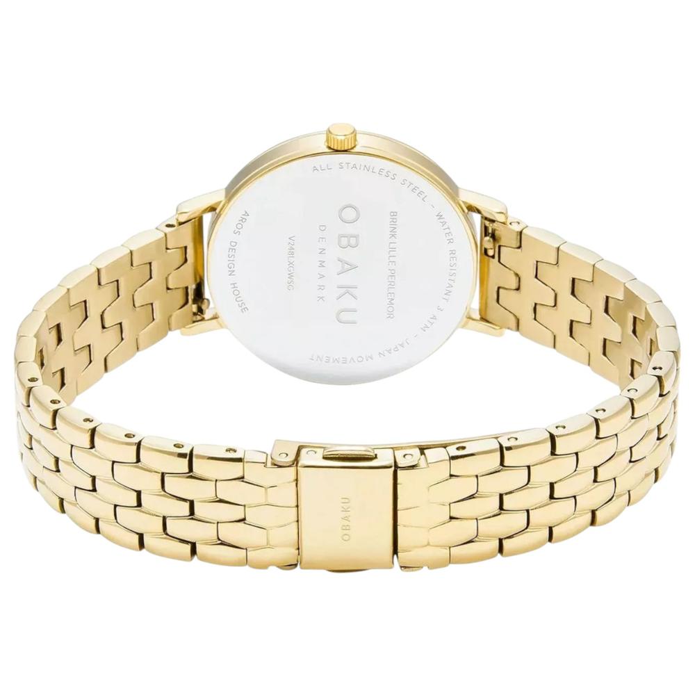 Foto 4 pulgar | Reloj Obaku Denmark V248lxgwsg Brink Lille Perlemor-dorado