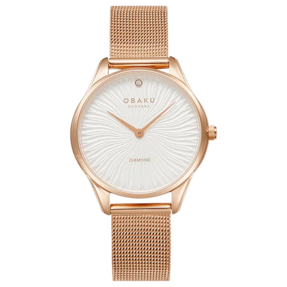 Reloj Obaku Denmark V297lxvimv Smykke Rose-oro Rosa