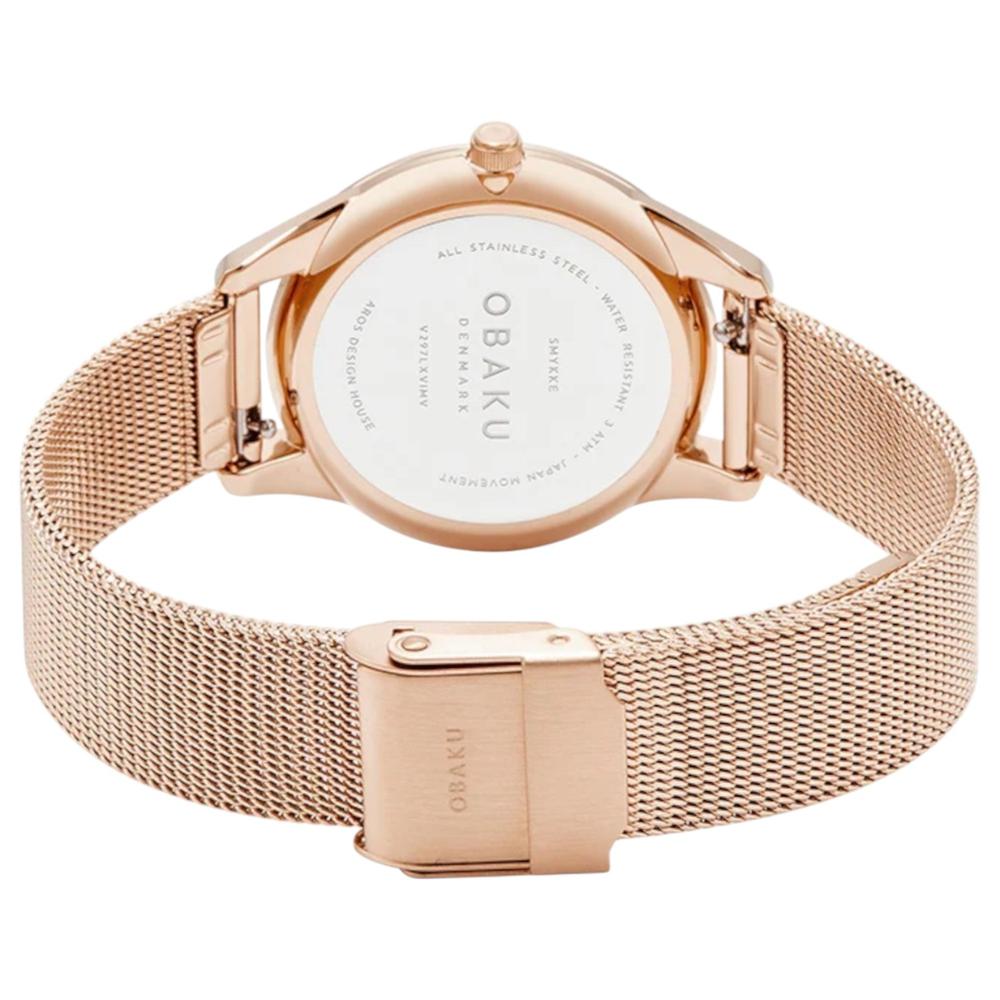 Foto 4 pulgar | Reloj Obaku Denmark V297lxvimv Smykke Rose-oro Rosa