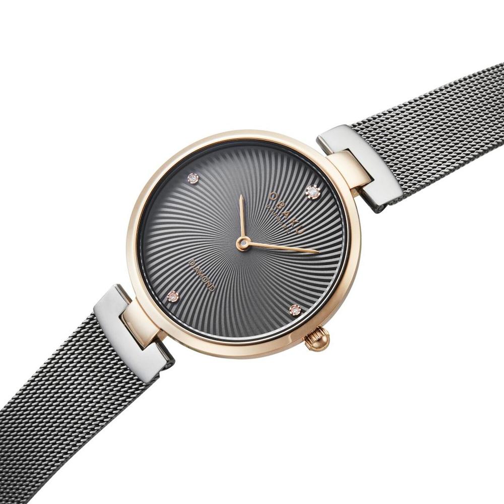 Foto 3 pulgar | Reloj Obaku Denmark V256lxvumu-dd Diamant Clásico-dorado