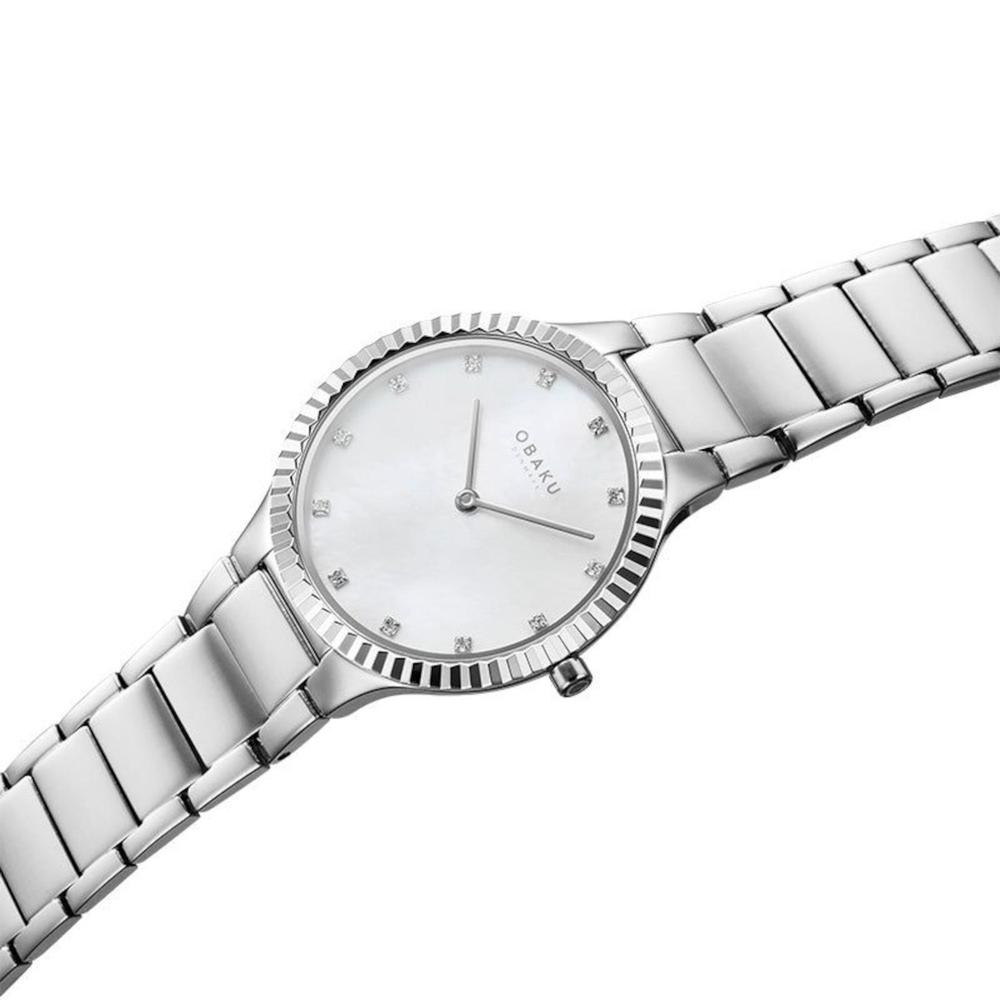 Foto 5 pulgar | Reloj Obaku Denmark V292lxcwsc Linje Lille Brace-acero