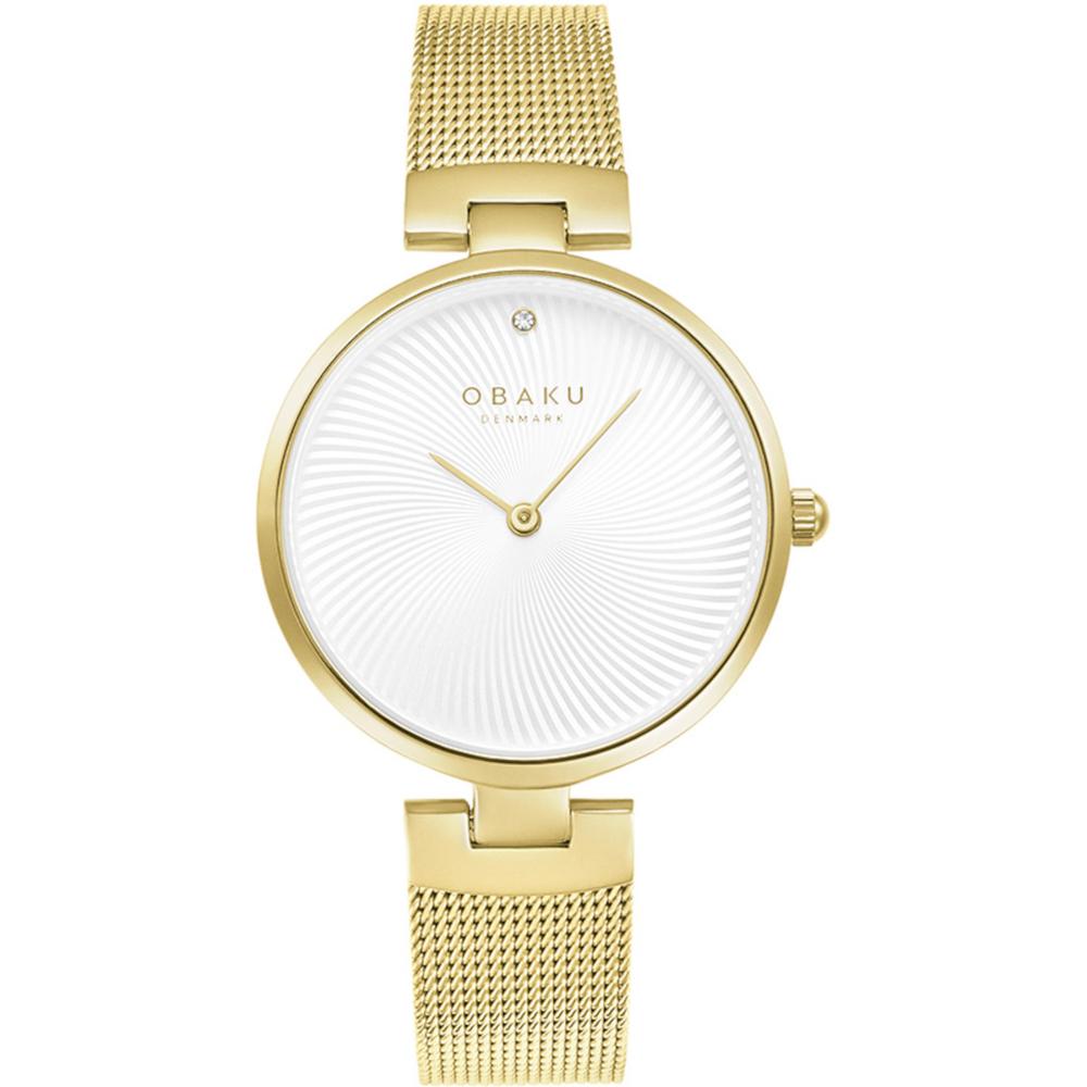 Reloj Obaku Denmark V256lxgimg Diamant Con Inscrustación De Diamante Y Chapado-dorado