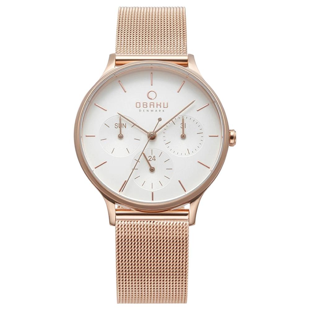 Foto 2 pulgar | Reloj Obaku Denmark V212lmvimv Lind Rose-oro Rosa