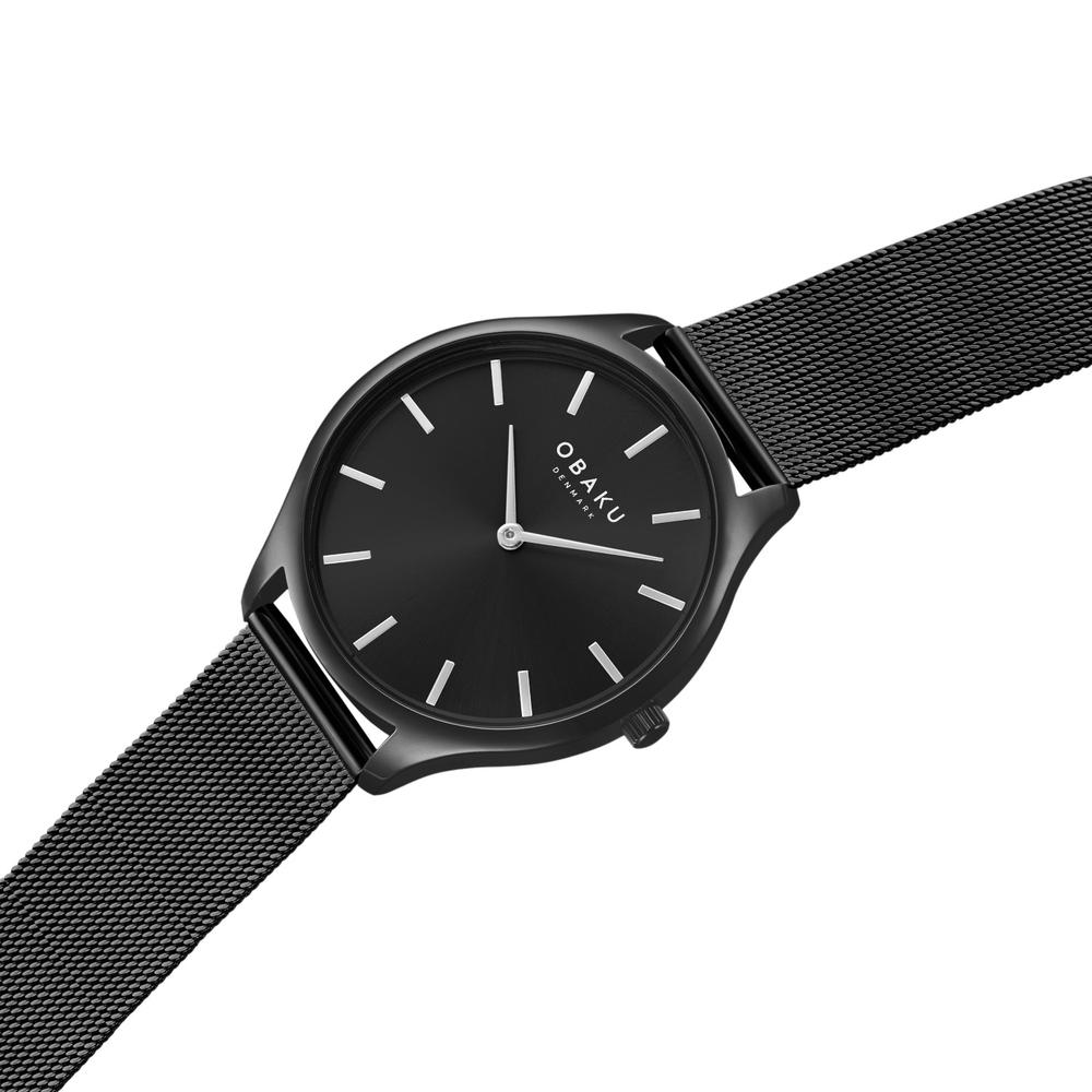 Foto 4 | Reloj Obaku Denmark V260lxbbmb Tang Lille Charcoal-negro