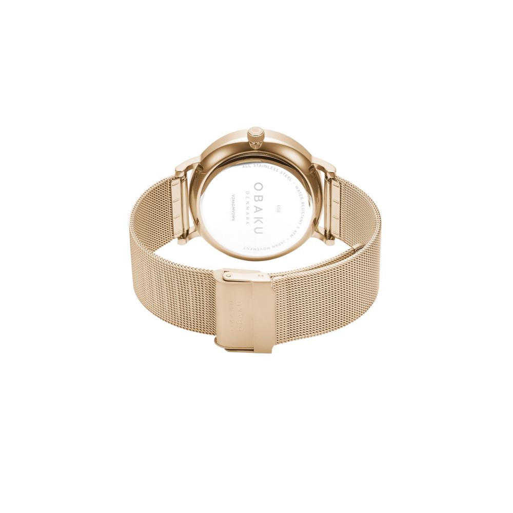 Foto 4 pulgar | Reloj Obaku Denmark V246gmvdmv Ege Ruby-oro Rosa