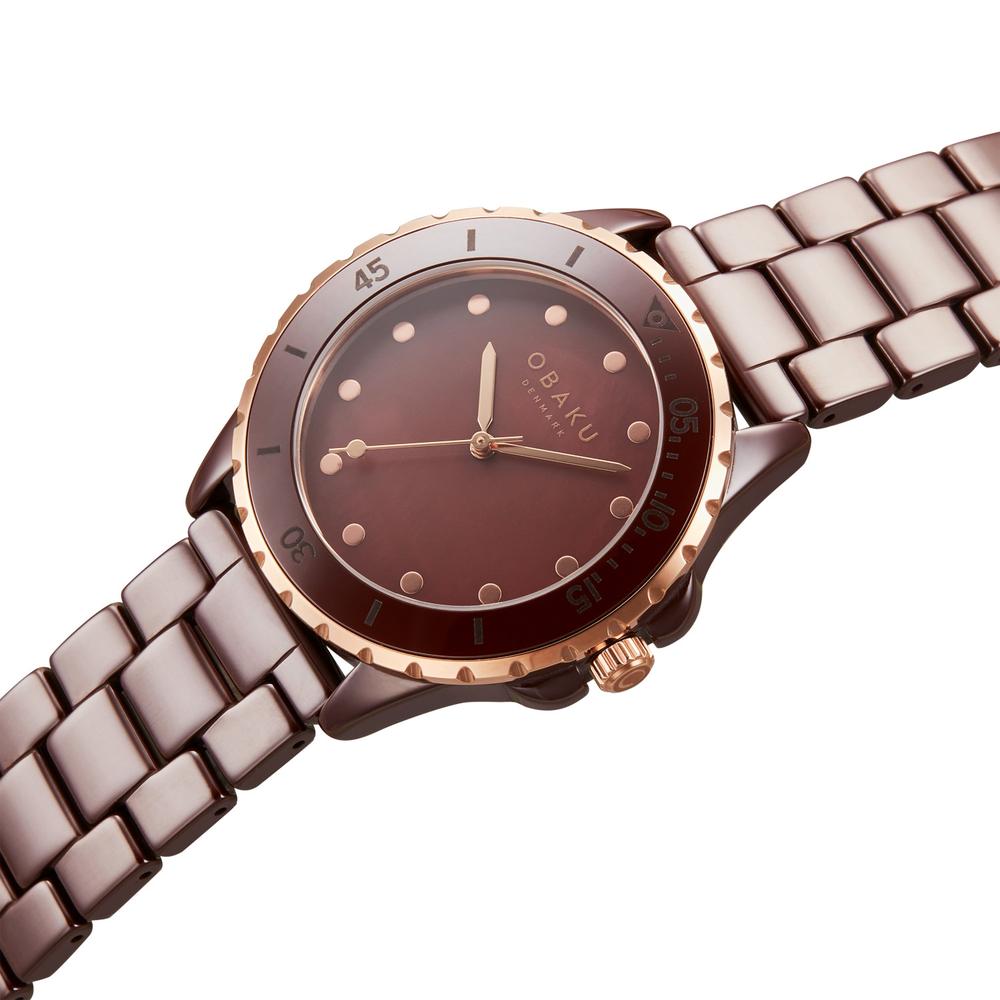 Foto 4 | Reloj Obaku Denmark V279lxxncn Urt Lille Brown Café