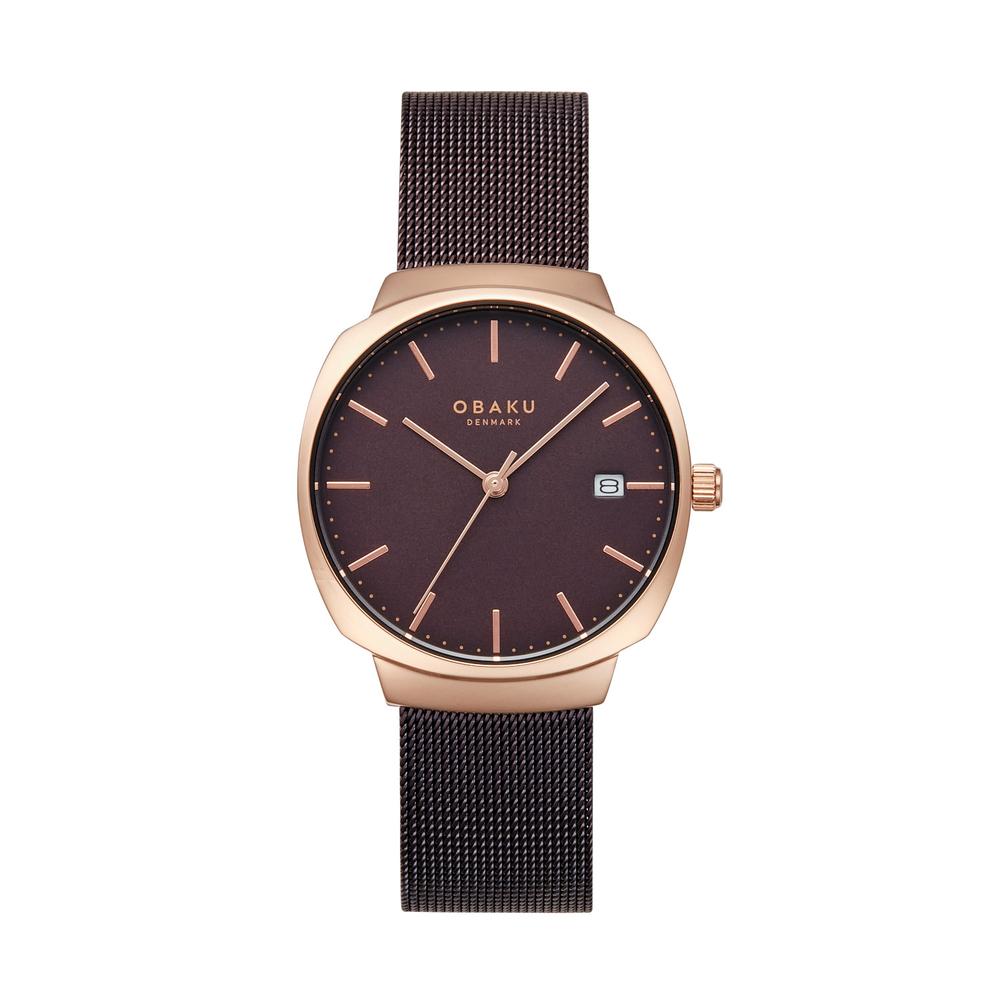 Foto 2 pulgar | Reloj Obaku Denmark V273ldvnmn Felt Lille Walnut-café
