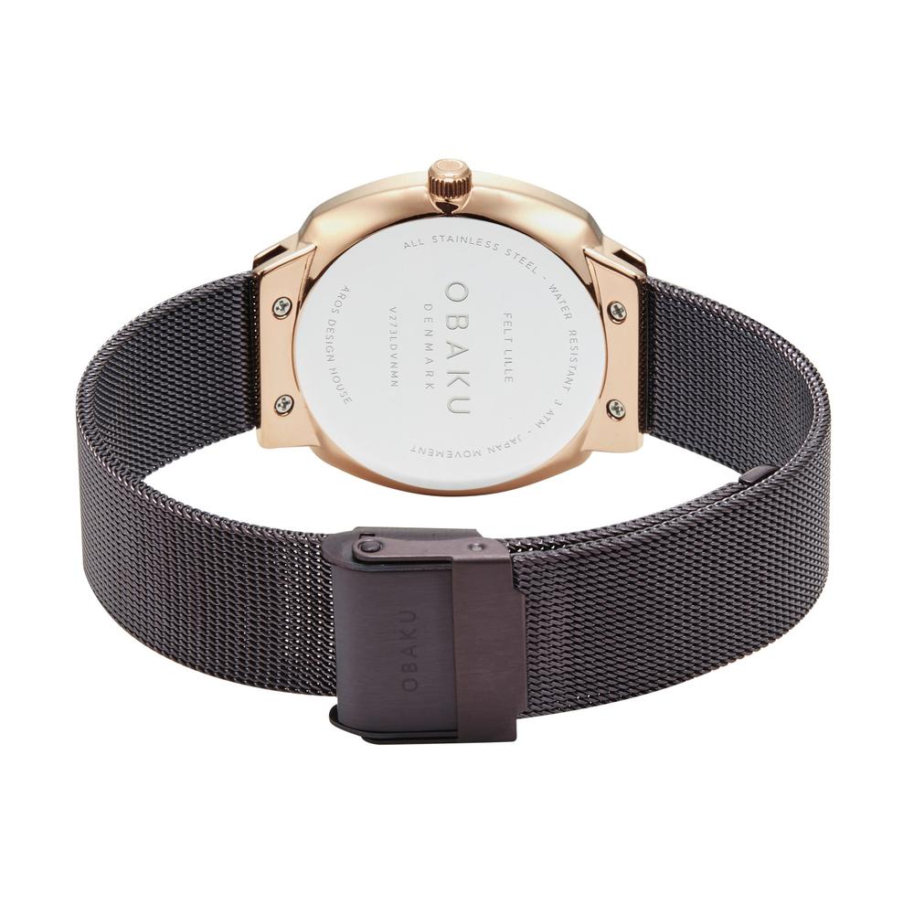 Foto 4 pulgar | Reloj Obaku Denmark V273ldvnmn Felt Lille Walnut-café