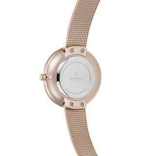 Foto 3 | Reloj Obaku Denmark V161lxvnmv Blik Chocolate-oro Rosa