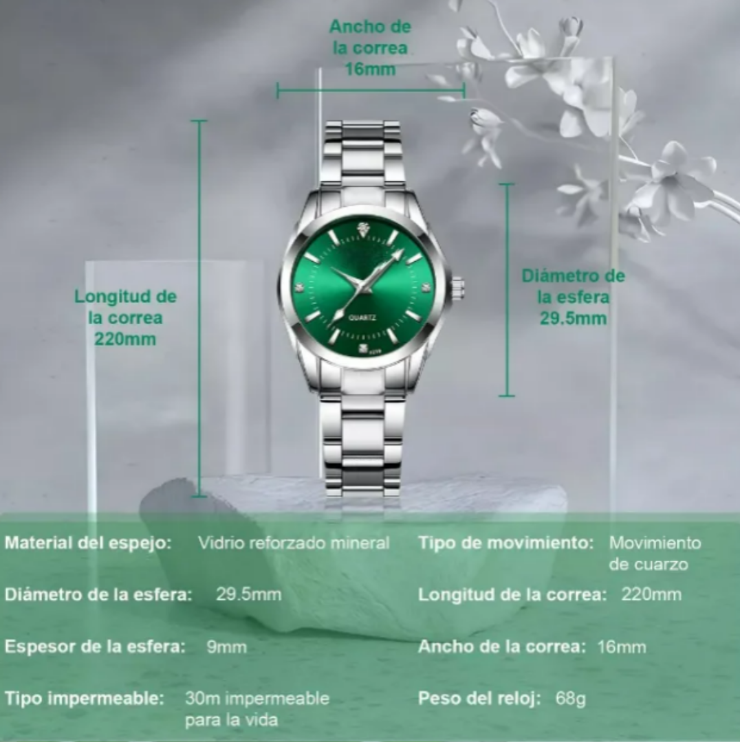 Foto 3 pulgar | Elegante Reloj Xtellar Impermeable De Acero Inoxidable Para Mujer