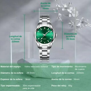 Foto 2 | Elegante Reloj Xtellar Impermeable De Acero Inoxidable Para Mujer