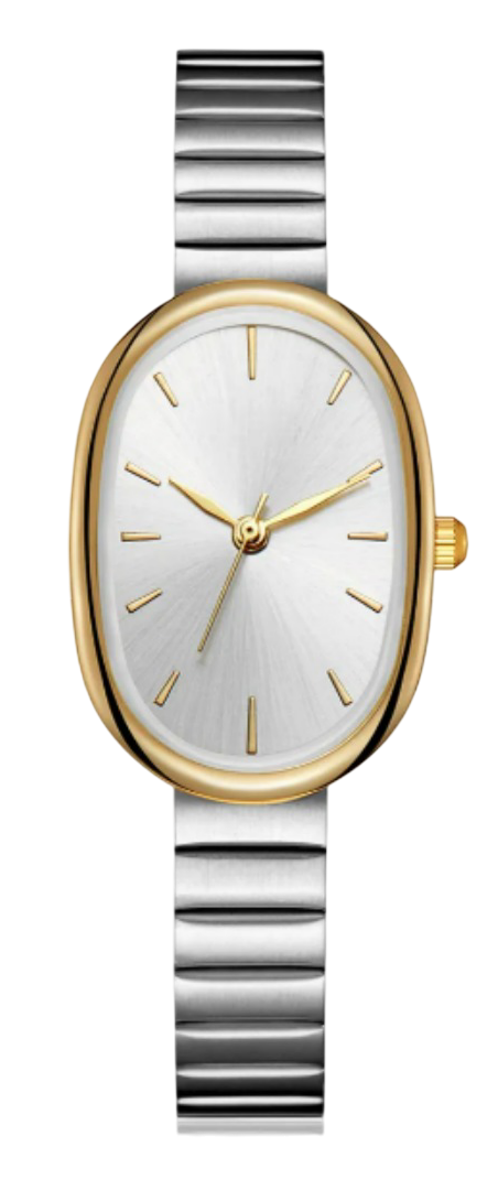 Elegante & Atemporal Reloj Xtellar De Cuarzo Para Mujer Dorado Y Plateado