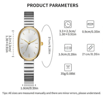 Foto 3 | Elegante & Atemporal Reloj Xtellar De Cuarzo Para Mujer Dorado Y Plateado