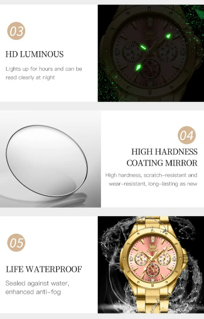 Foto 4 pulgar | Reloj De Pulsera Xtellar Para Mujer, Elegante, Impermeable Y Con Correa Metálica - Perfecto Para Estilo Y Moda