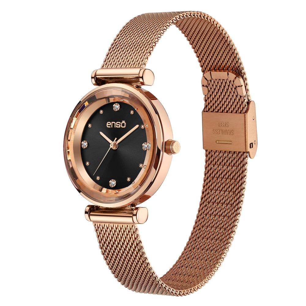 Foto 3 pulgar | Reloj De Pulsera Enso Para Mujer Ew2533l3 Oro Rosa
