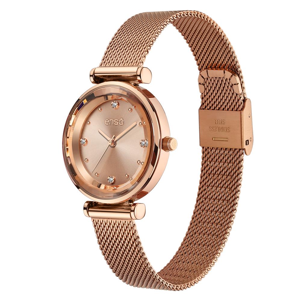Foto 3 pulgar | Reloj De Pulsera Enso Para Mujer Ew2533l2 Oro Rosa