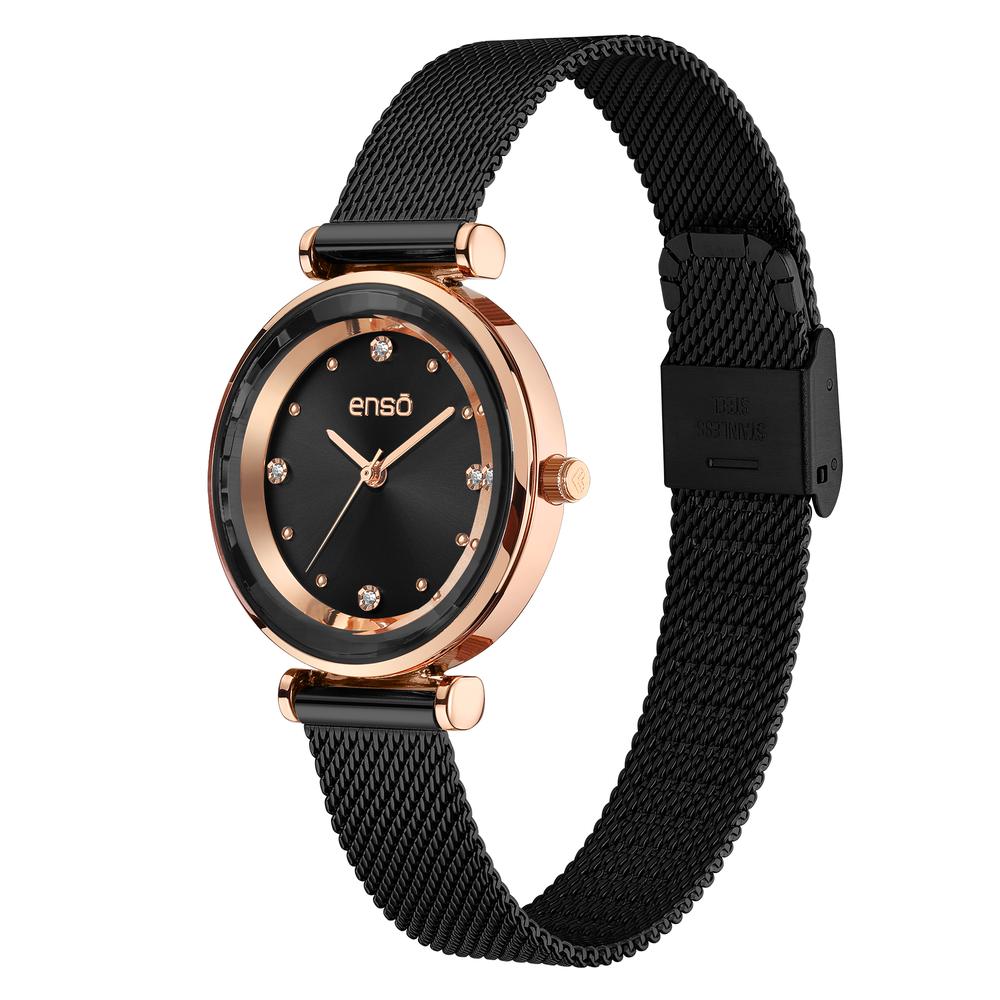 Foto 3 pulgar | Reloj De Pulsera Enso Para Mujer Ew2533l4 Negro