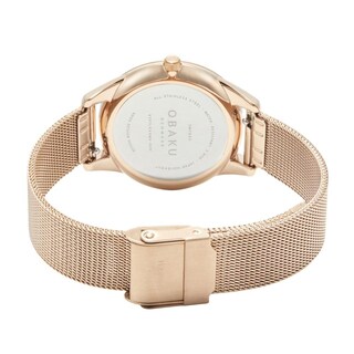Foto 3 | Reloj Obaku Denmark V297lxvxmv-dpp Smykke Maane Peony-oro Rosa