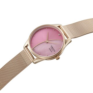 Foto 4 | Reloj Obaku Denmark V297lxvxmv-dpp Smykke Maane Peony-oro Rosa