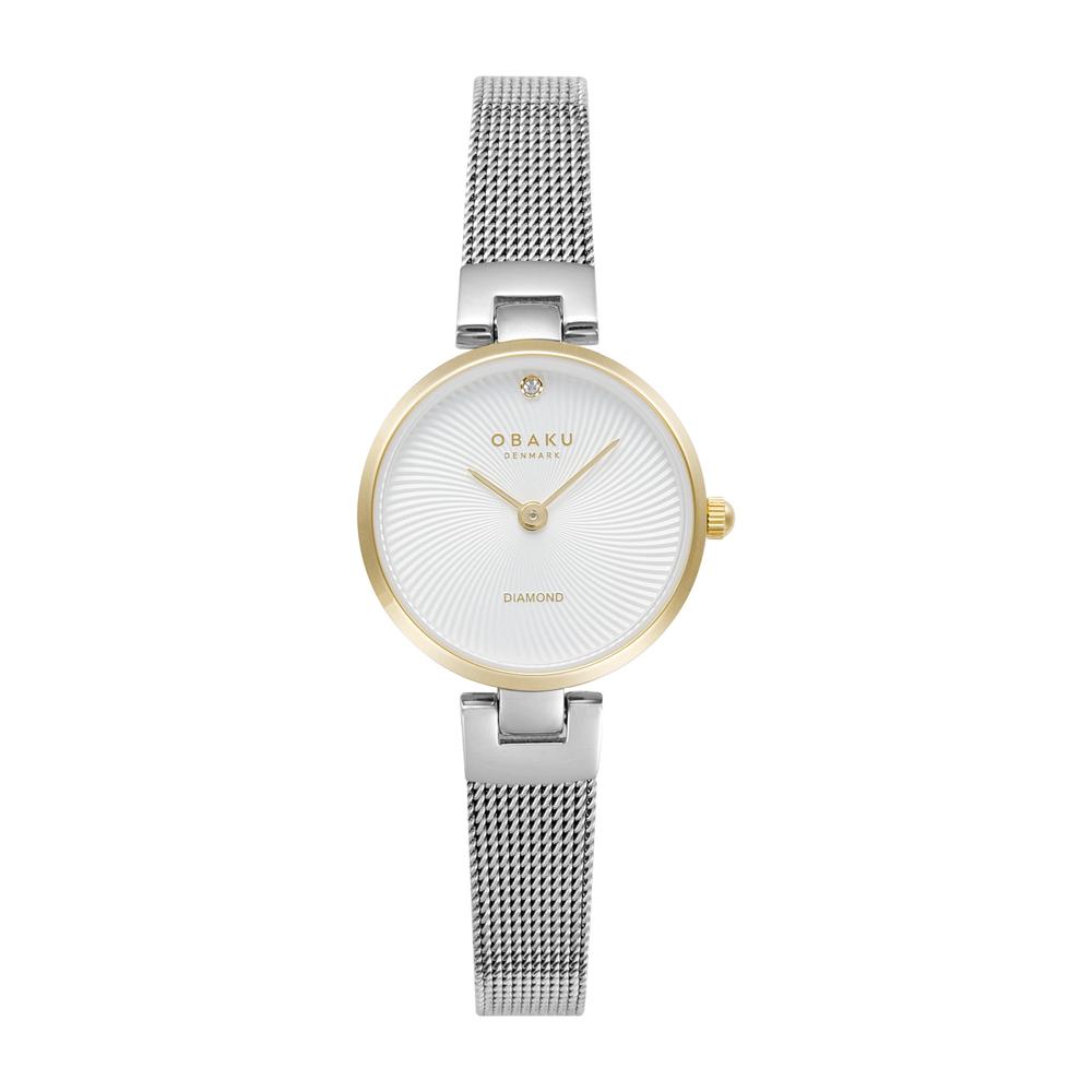 Foto 2 pulgar | Reloj Obaku Denmark V256sxfimc Diamant Petite Gold-bi-acero
