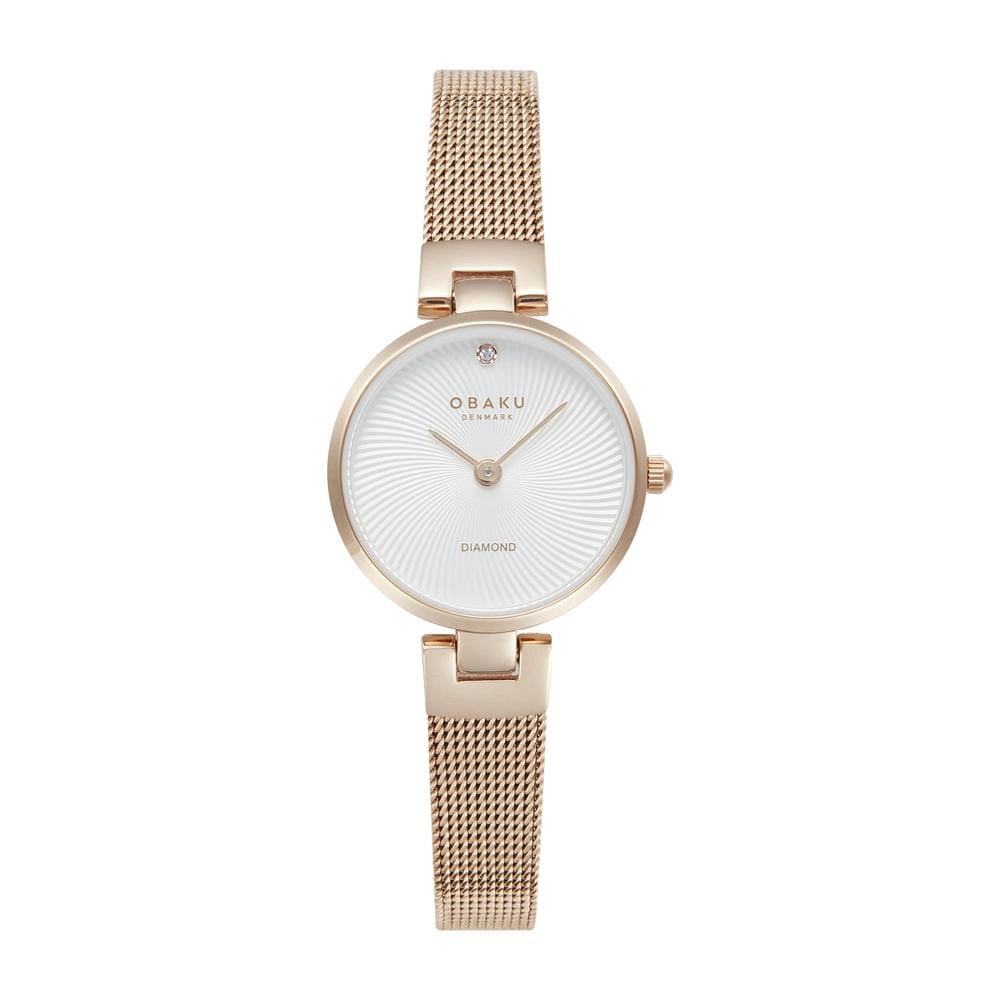 Reloj Obaku Denmark V256sxvimv Diamant Petite Rose-acero $1,919