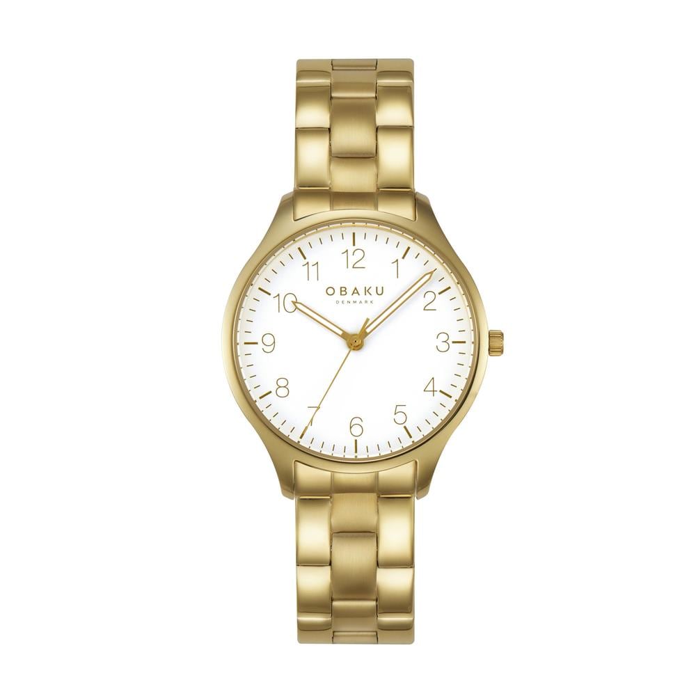 Reloj Obaku Denmark V260lxgwsg-daf Falke Lille Cider-dorado $1,759