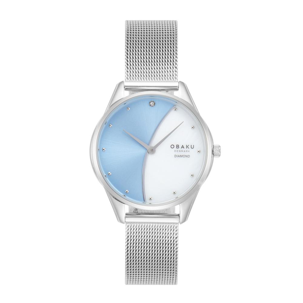 Foto 2 pulgar | Reloj Obaku Denmark V297lxcxmc-dlw Smykke Maane Cyan-acero