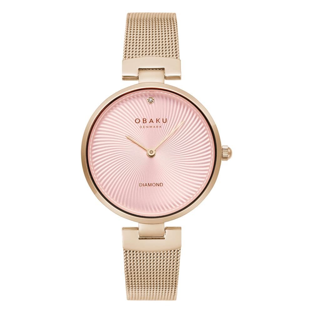 Foto 2 pulgar | Reloj Obaku Denmark V256lxvpmv Diamant Peony-oro Rosa