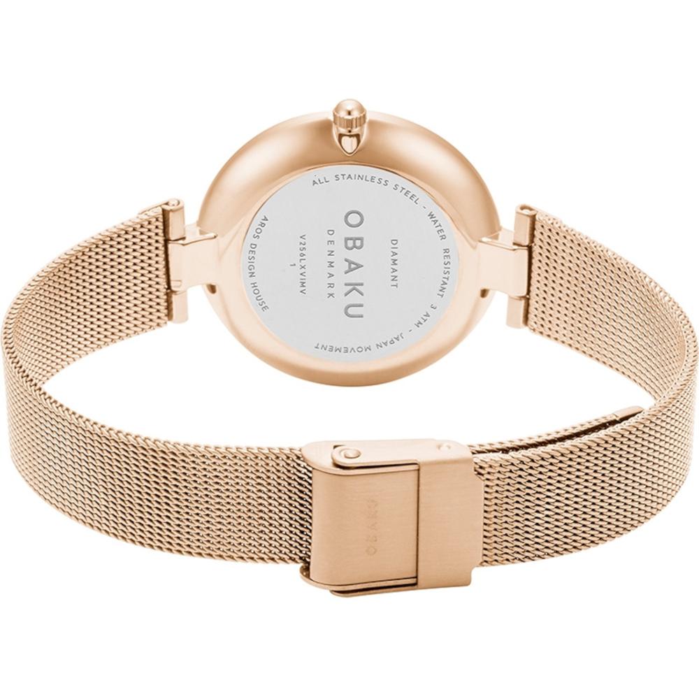Foto 4 pulgar | Reloj Obaku Denmark V256lxvpmv Diamant Peony-oro Rosa