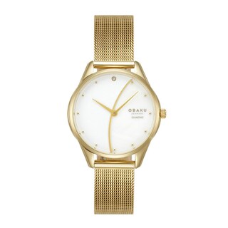 Foto 1 | Reloj Obaku Denmark V297lxgxmg-dww Smykke Maane Gold-dorado