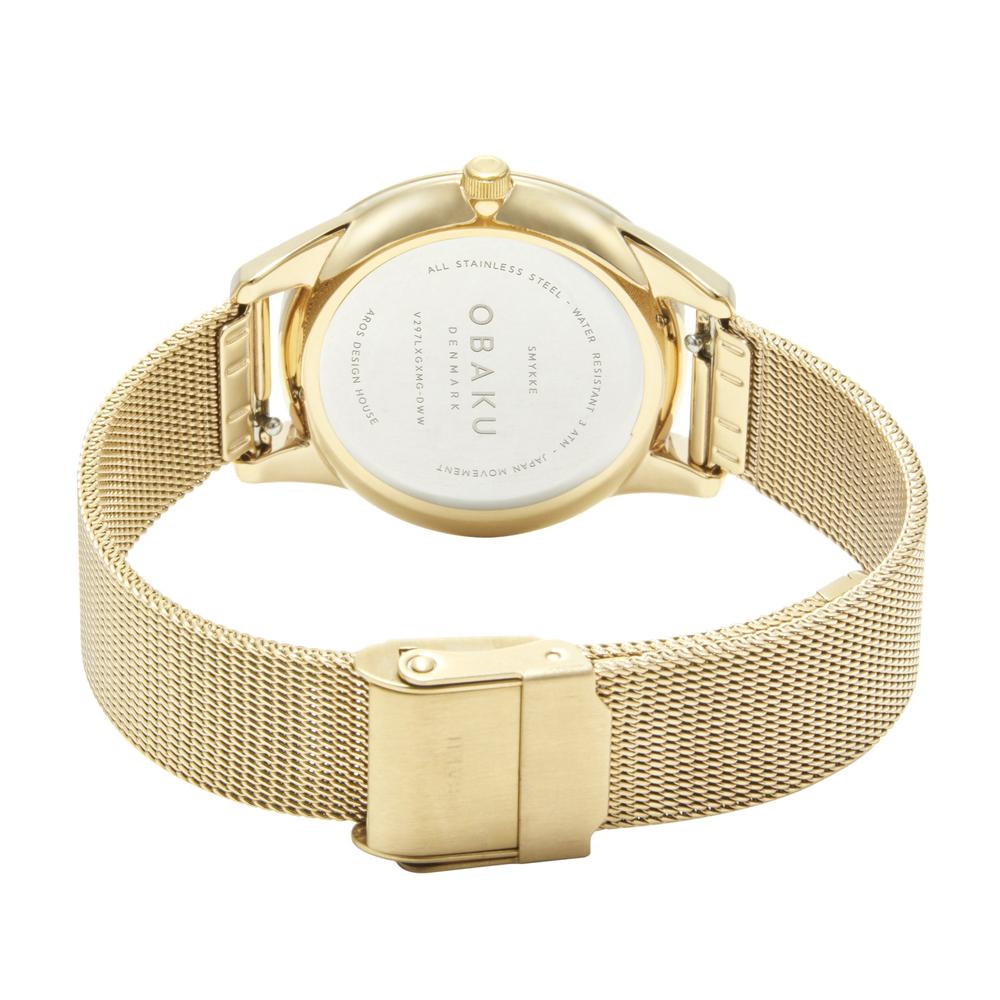 Foto 4 pulgar | Reloj Obaku Denmark V297lxgxmg-dww Smykke Maane Gold-dorado