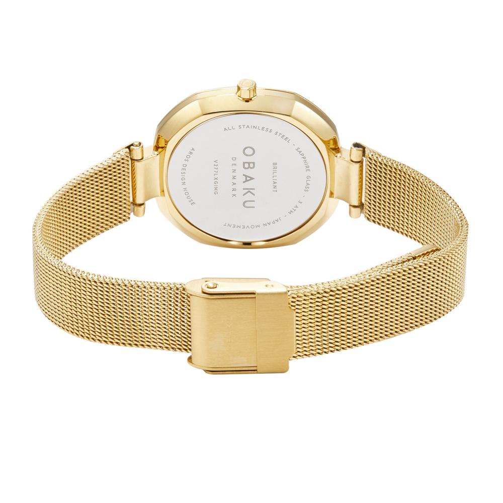 Foto 4 pulgar | Reloj Obaku Denmark V277lxgbmg Brilliant Dijon-dorado