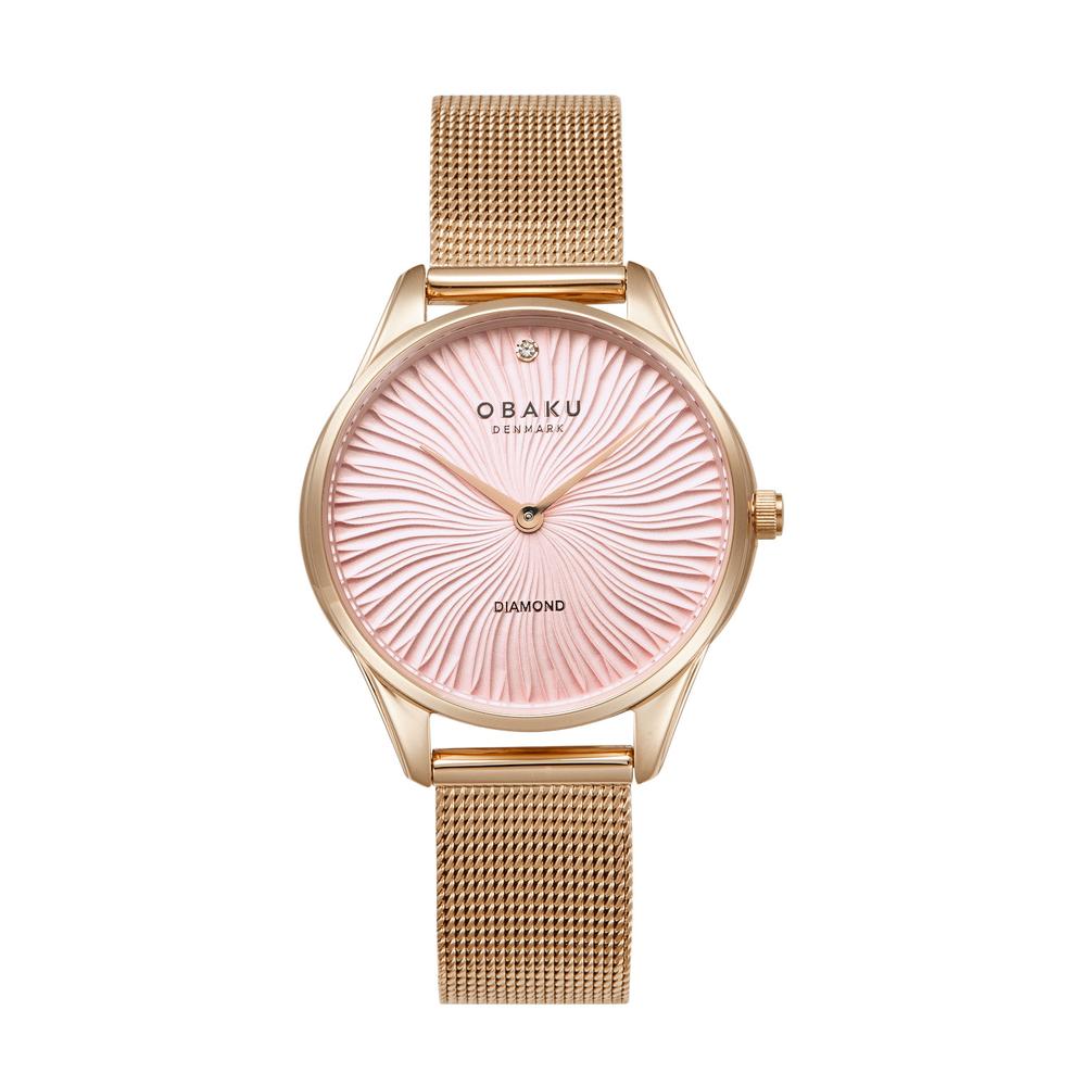 Foto 2 pulgar | Reloj Obaku Denmark V297lxvpmv Smykke Peony-oro Rosa