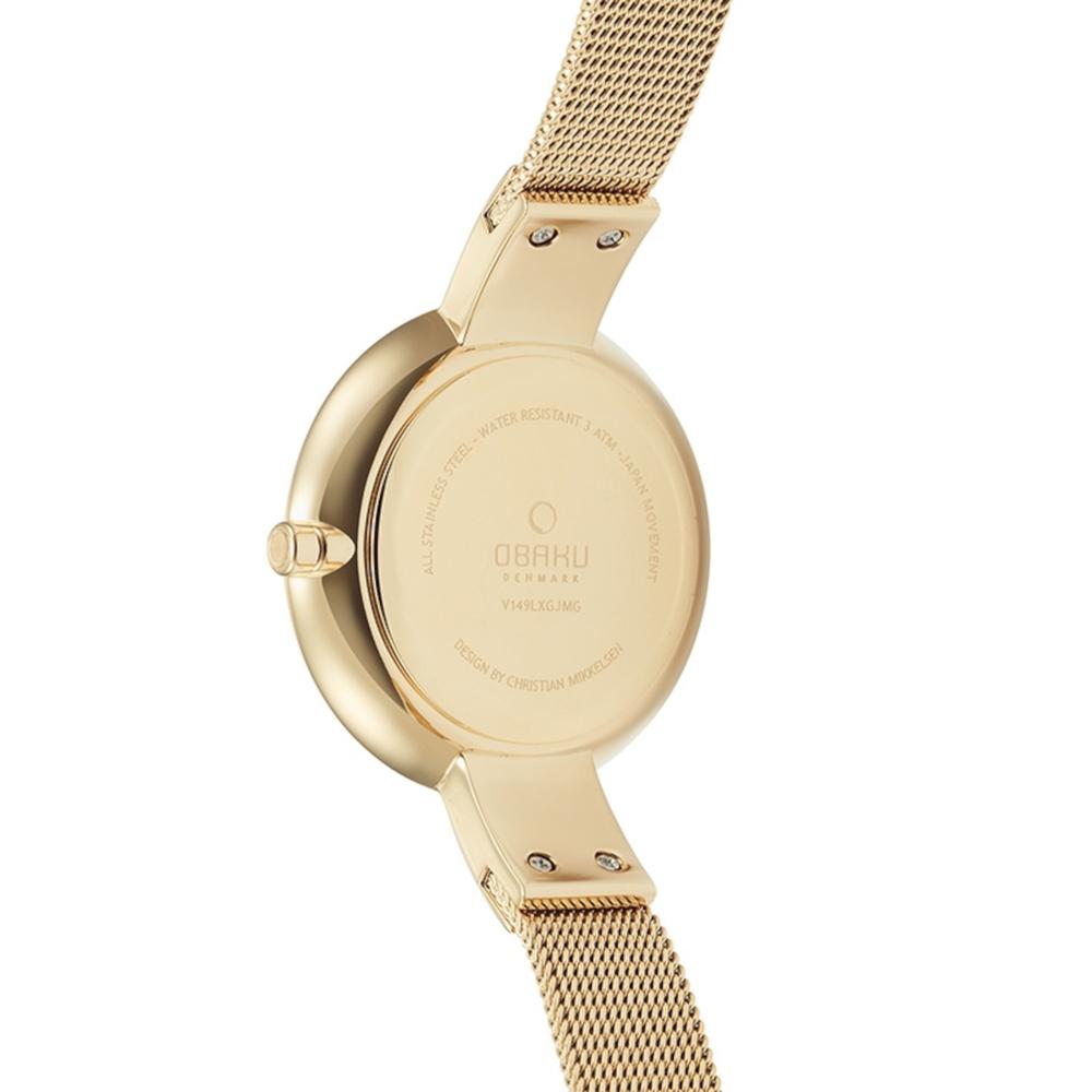 Foto 5 pulgar | Reloj Obaku Denmark V149lxgjmg Sol Dusk-dorado