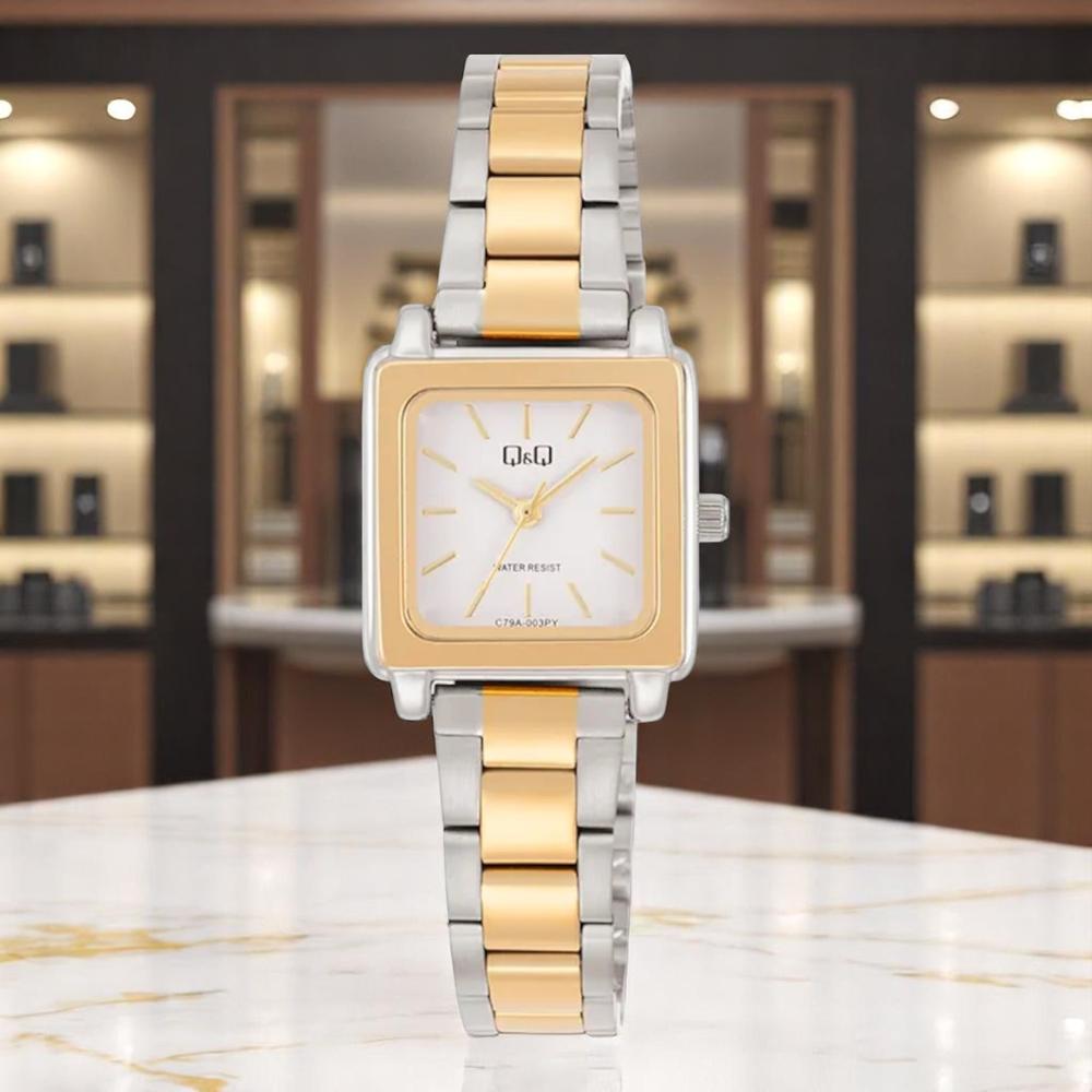 Foto 4 pulgar | Reloj Q&q C79a-003py  Ladies-acero
