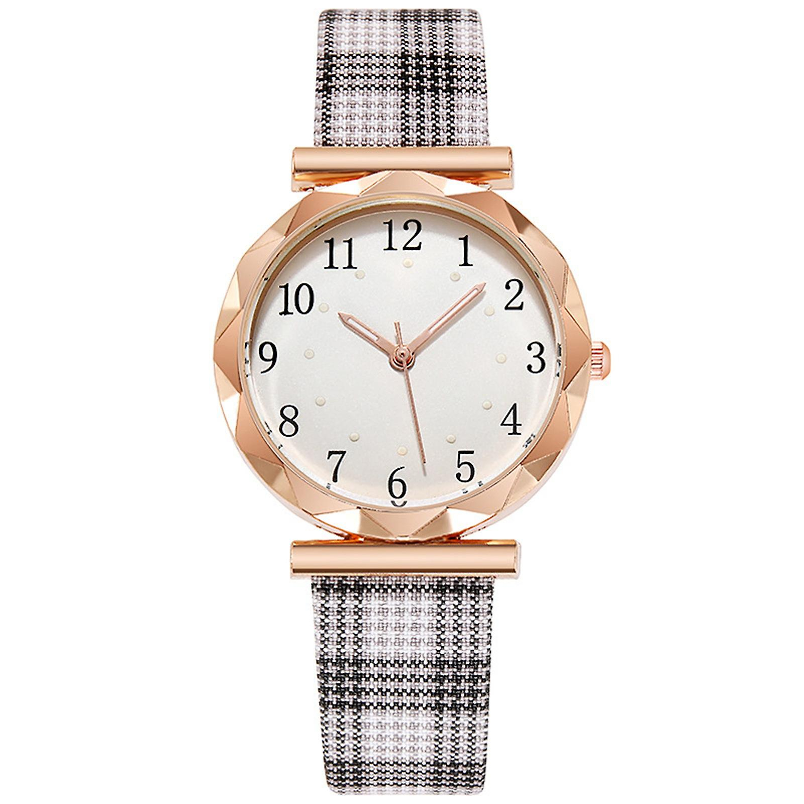 Foto 2 pulgar | Reloj Huoguo  Correa A Cuadros Luminosa A La Moda Retro Para Mujer - Venta Internacional.