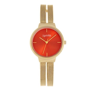 Foto 1 | Reloj Pulsera Sophie And Freda Sedona Dorada/naranja Para Mujer - Venta Internacional.