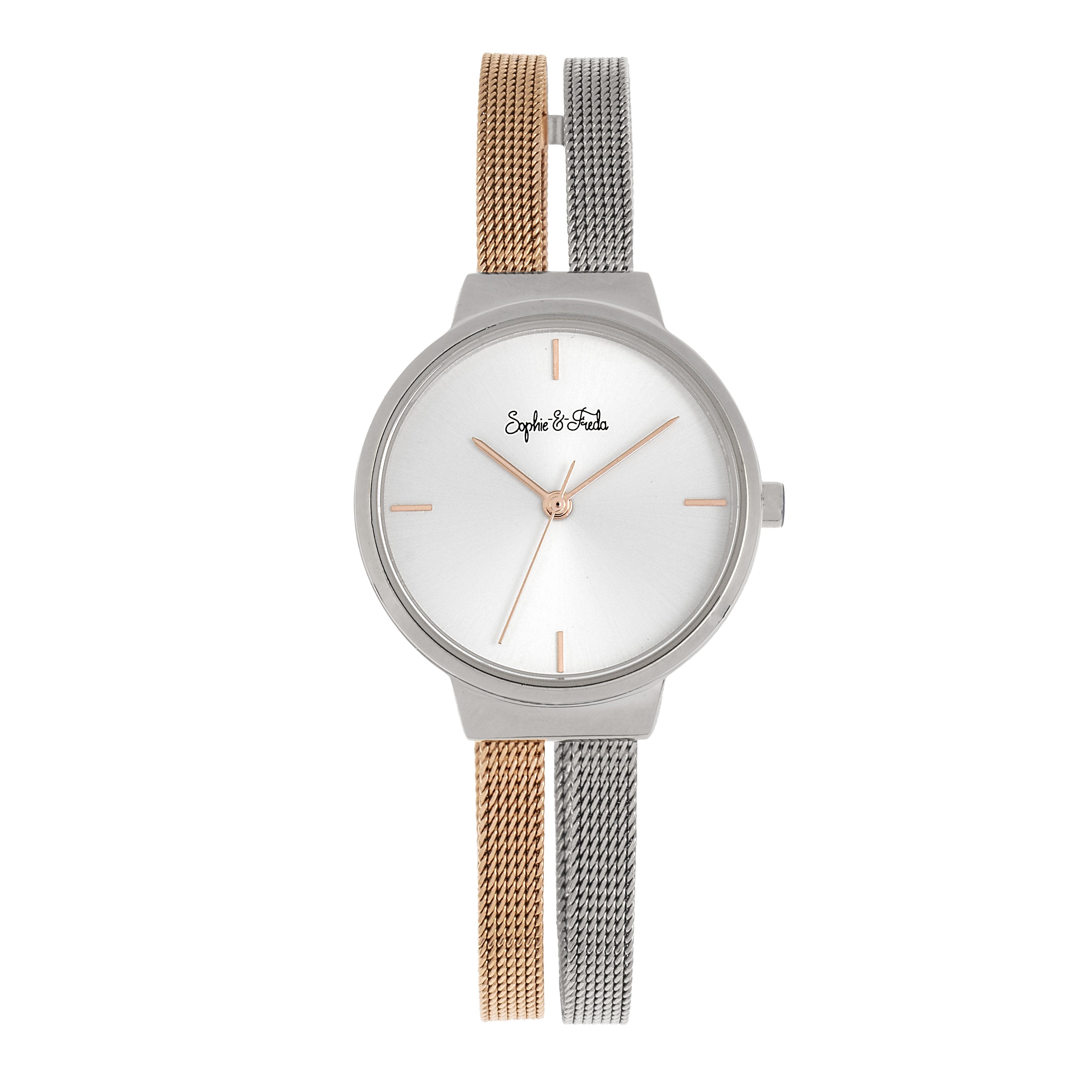 Foto 6 pulgar | Reloj Pulsera Sophie And Freda Sedona Dorada/naranja Para Mujer - Venta Internacional.